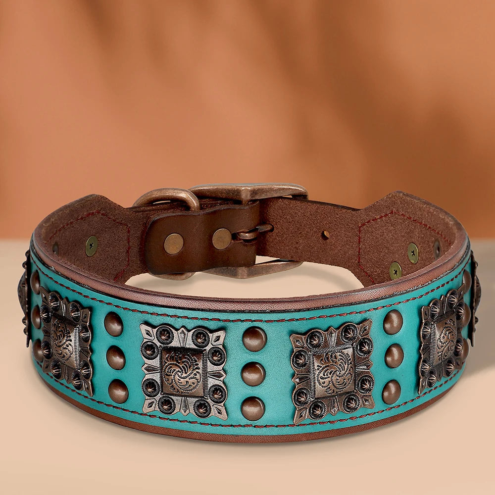 The Heritage Wide Leather Collar