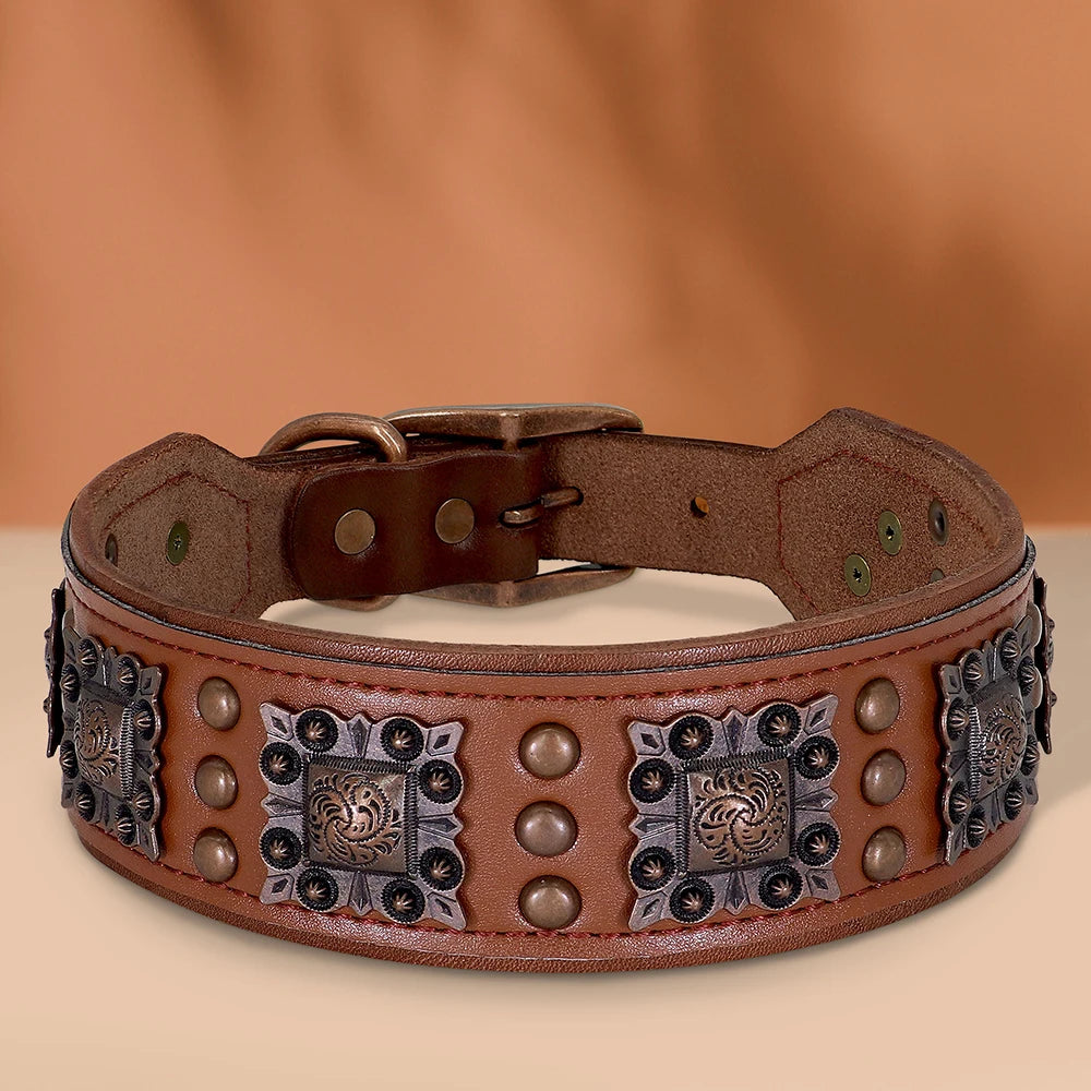 The Heritage Wide Leather Collar
