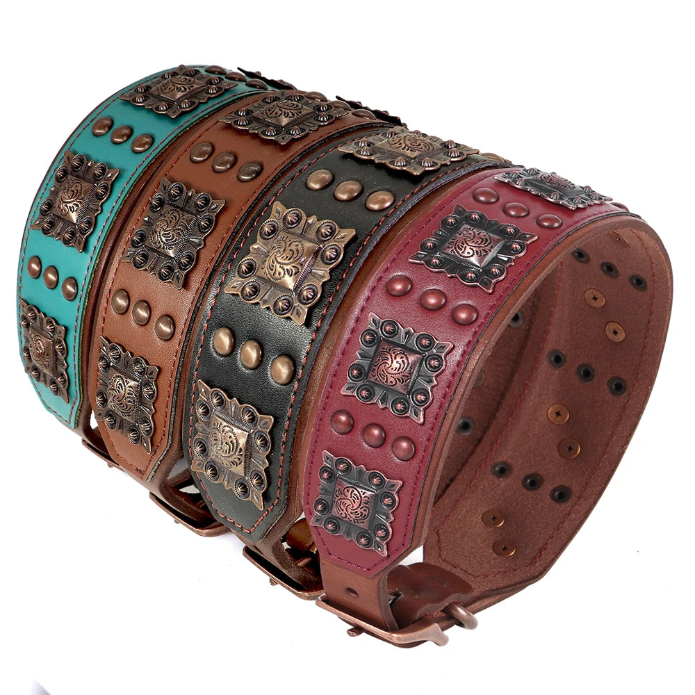 The Heritage Wide Leather Collar