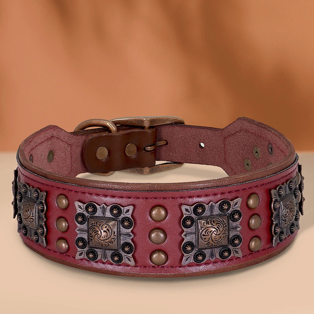 The Heritage Wide Leather Collar