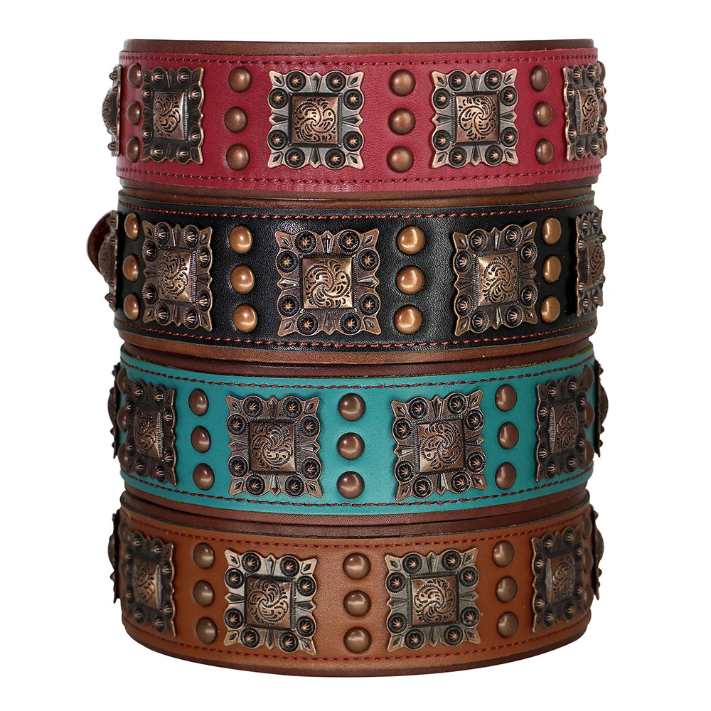 The Heritage Wide Leather Collar