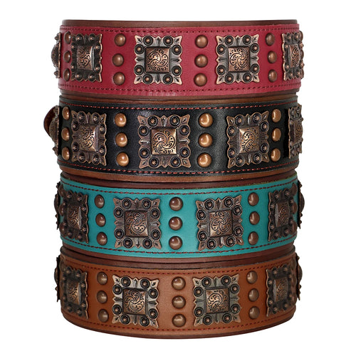 The Heritage Wide Leather Collar
